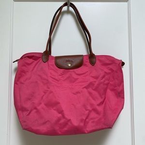 Longchamp Le Pliage Tote in Hot Pink